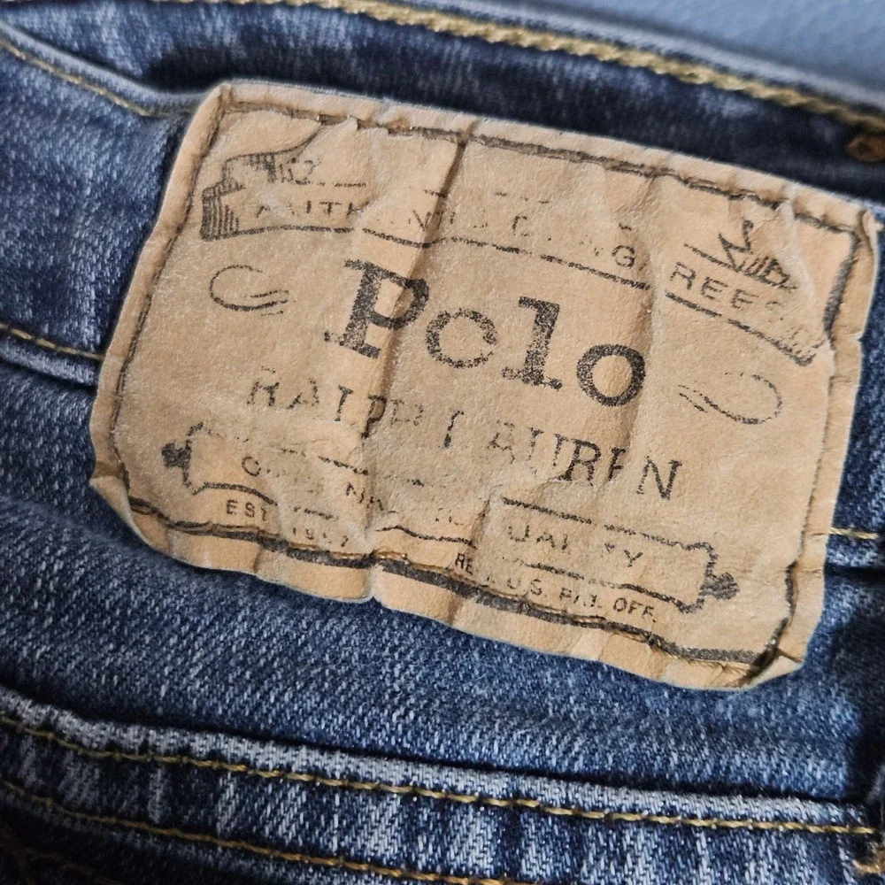 Polo Ralph Lauren Bowery Skinny Jeans Girl Medium Wash Blue Denim Size 16